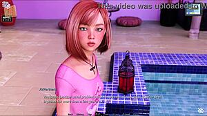 3D animated tits bounce in Sunshine Love game