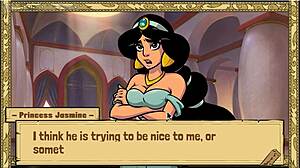 A sexy teacher trains her student in a fun filled Arabian Nights themed game