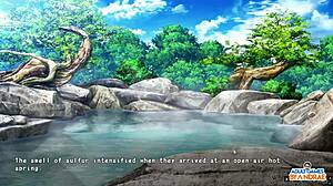 Half-demon Shinobi's erotic adventure with a beautiful girl in a cartoon