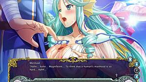 Time for Kyonyuu Fantasy 2, starting with Lorleia's scene. This young fantasy anime hentai game is heating up fast.