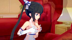 Hestia from Danmachi has sex in her mansion in uncensored hentai