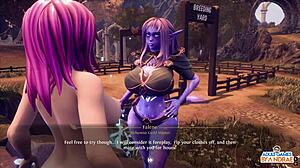 3D animated femdom sex with big tits and creampie