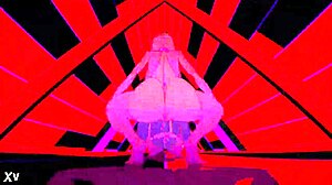 Animated dance video with anime and cartoon characters