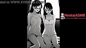 Homemade ASMR video of two college students’ lesbian experience