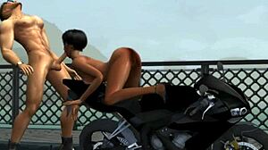 Hunky Sims 4: Motorbiker Gets Intense Outdoor Action with Two Sluts