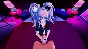 Junko gets wild in POV sex for Danganronpa porn.
