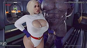 Power girl’s big tits and ass get pounded in American dad’s cock-filled DC Comics parody