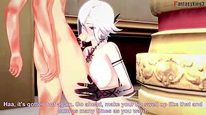 Arlecchino's hardcore journey with voluptuous MILFs in Genshin Impact
