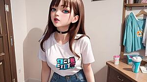 3D animated blowjob with a huge monster cock