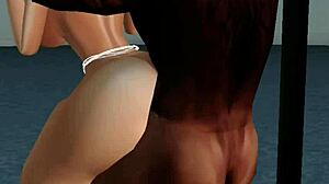 डोमिनिकन ग्रुपी डॉगी स्टाइल में मॉन्स्टर कॉक के साथ रफ एनल टेकडाउन लेती है