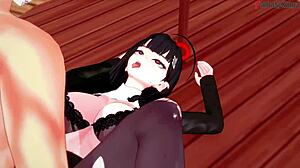 Sunako Nakahara, kancelářská dívka, ptá se: Chceš si po nomikai zajebat? v 3D fantasy.