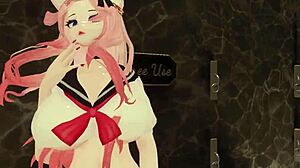 Beautiful Asian VR foxgirl has an important message