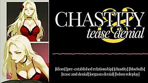 F4M Erotic Audio with Femdom Chastity Tease by Blonde Milf