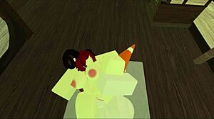 demon whore gets stuffed hard in roblox anal play