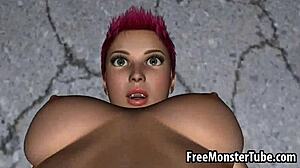 3D Redhead Lesbian Babe Gets Eaten Out in Hardcore Action