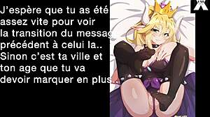 Bowsette Zamienia Cię w Swoją Posłuszną Sissy z Zabawą Analną JOI-CEI po Francusku