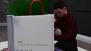 Red head with big tits in just a bra lures me to the couch in Being a Dik 239