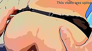 Extraño de dibujo animado se cuela y me folla el culo