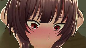 Konosuba Megumi Teases with Hidden Desires in Steamy Anime Action