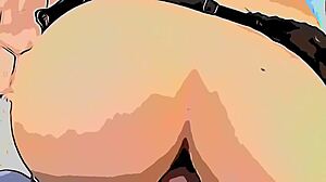 cartoon stranger sneaks in and takes my ass.