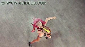 Marionette's sexy strip tease dance in MMD