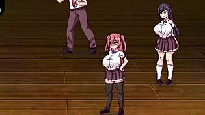 Bouncing tits in anime game