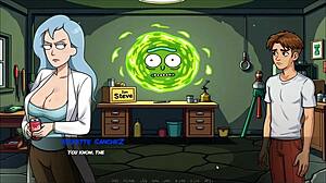 Rick and Morty's wild orgy party in Demonium's parody game