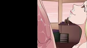 Tsunade's deep throat in Naruto anime hentai 4K