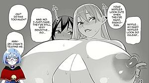 Beautiful shemale in hot scene in anime style