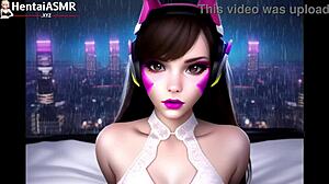 binaural rain asmr with d.va in my bedroom