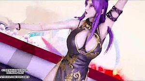 Mmd Tougen Renka Erotic Dance with Ahri Kaisa Seraphine Uncensored Hentai