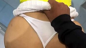 Asian slut caught cheating and punished in the kitchen