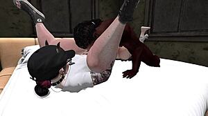 Black man gets to experience the best sex with two white women cops in Second Life