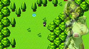 Aventurieră cu țâțe mari în harem cornut RPG