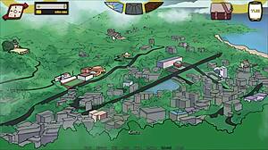 Visual novel-style adult cartoon with dating sim elements