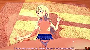 Beautiful blonde woman missionary sex in bed koikatsu hentai