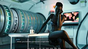 curvy mechanic seduces with huge boobs in unending void tale 12