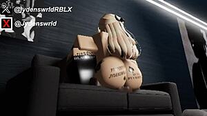 how does this cute blonde slut handle a massive bbc in roblox?
