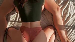 Busty brunette gets hard time