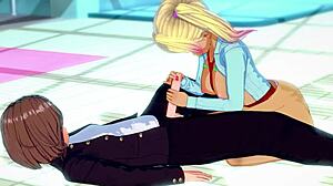 Wanna watch this hentai girl stroke by the pool?