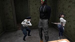 Black man gets to experience the best sex with two white women cops in Second Life