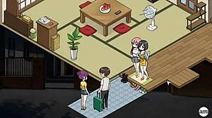 Walking into H House, I see my childhood friend stripping naked. Mom's old pal and her daughter watch in Inari S1E1!