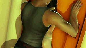 Beautiful woman gets cum on her face in cartoon porn