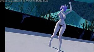 Mmd R18 Marine Deep Blue - Hana Strips in Bikini Dance