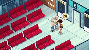 honeysun tutorial kicks off with redhead stewardess blowjob action