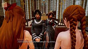 A harem of seductive women at a luxurious hotel in the Hentai series