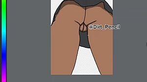 Digital upskirt of a girl in school uniform tease