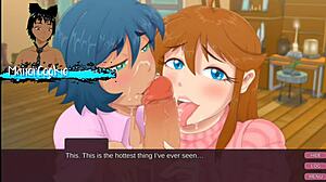 milf amanda came over, and marisa's dying to kiss and give a handjob