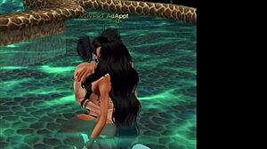 Mutual orgasm by the pool turns into intense ass play. Listen to that ASMR climax!
