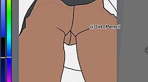 Digital upskirt of a girl in school uniform tease